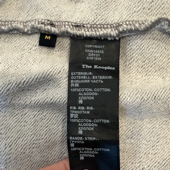 Men’s The Kooples Gray Sport Hoodie - Picture 6 of 6